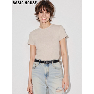 新款 Basic T恤女2026夏季 百家好通勤百搭圆领短袖 正肩上衣 House