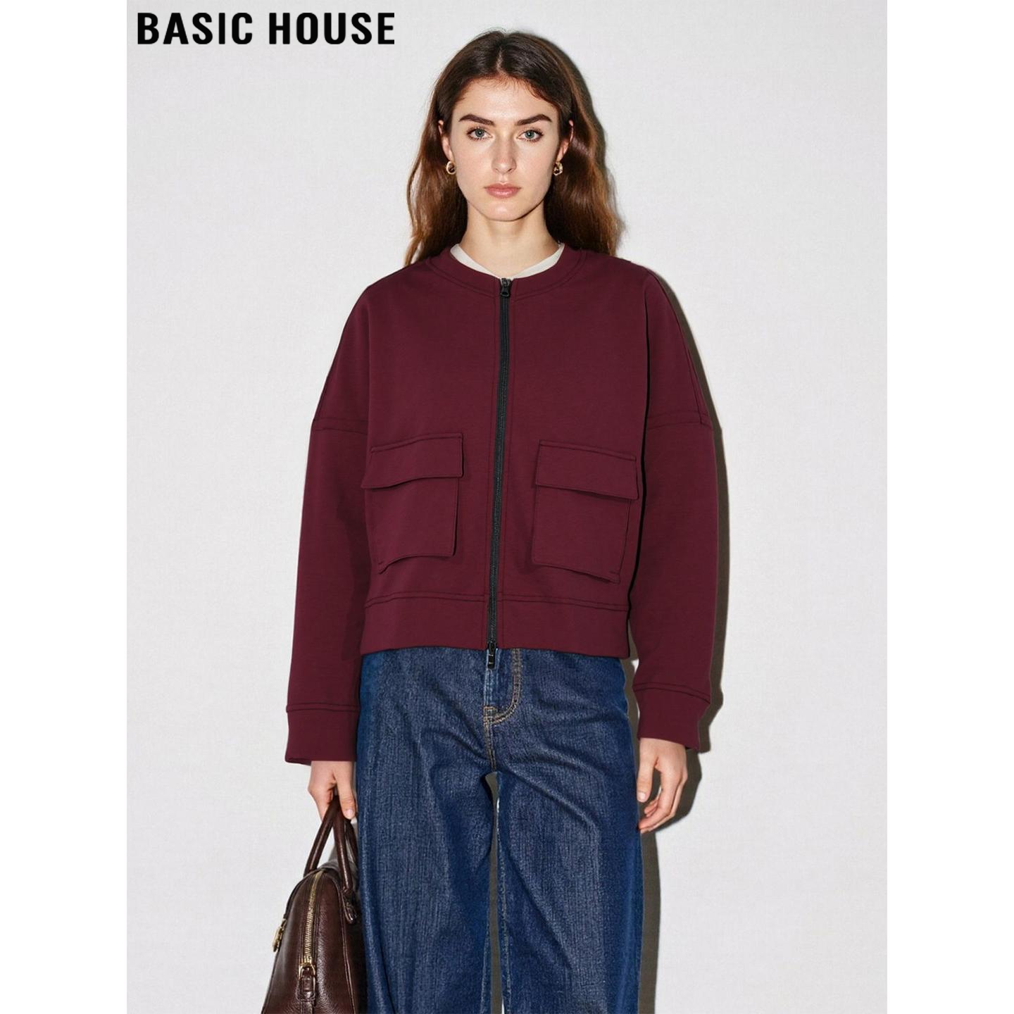 百家好酒红色棒球服夹克外套