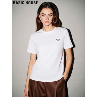 T恤女2026夏季 百家好白色圆领短袖 新款 基础款 Basic 打底衫 House