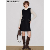 House 百家好黑色圆领连衣裙女2026春季 新款 Basic 加厚无袖 背心裙