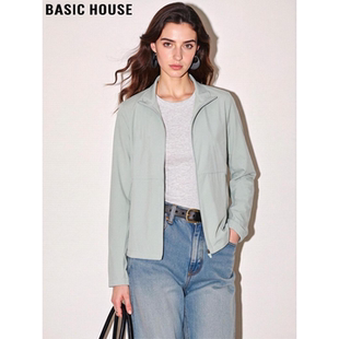 长袖 Basic 薄款 百家好艾草绿冰丝防晒外套女士夏季 拉链上衣 House