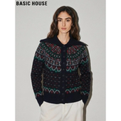 House 百家好费尔岛羊毛针织衫 女2026春季 Basic 新款 高领提花毛衣