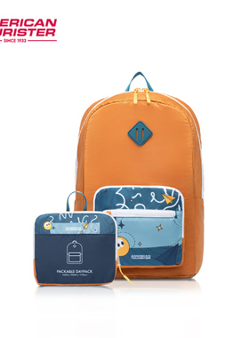 美旅折叠双肩包时尚轻便大容背包休闲书包便携行李收纳包Z19