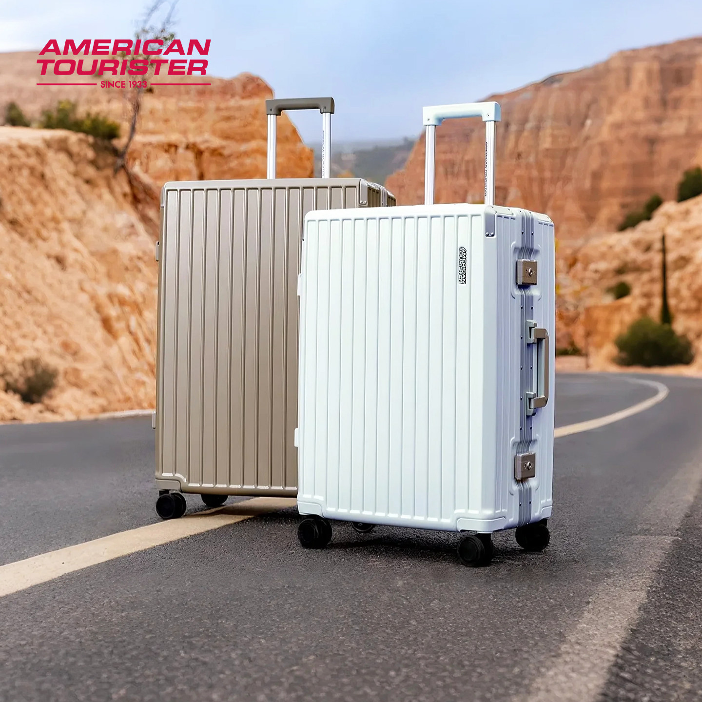 美旅2026新款铝框行李箱20寸登机箱大容量户外旅行箱拉杆箱NN9