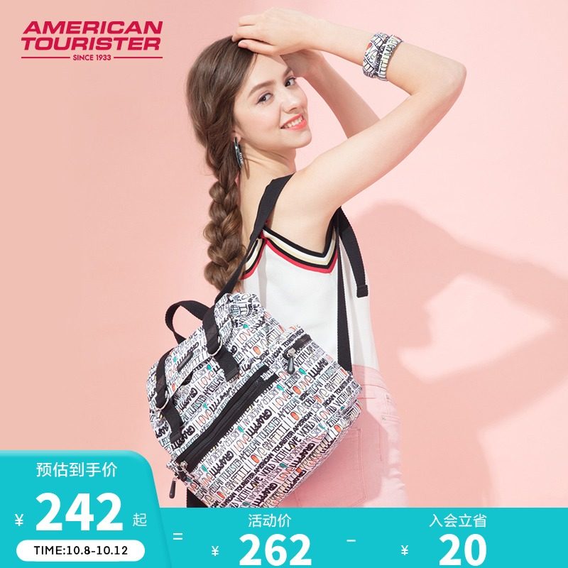 【低至2折】美旅背包糖果色印花双肩包水桶包女潮流包包TH1*007在类目 箱包皮具/热销女包/男包, 女士包袋中 - 来自Buy2taobao.com提供专业的淘宝代购服务