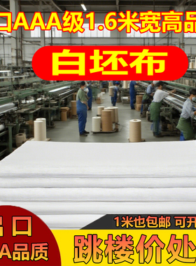 白布涤棉白坯布立裁白胚布画布涂鸦扎染白洋布棉布料孝布