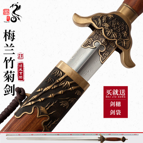 龙泉杨氏太极剑不锈钢女士晨练