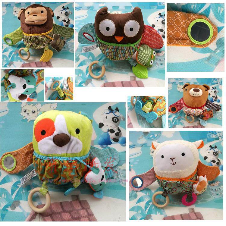 婴幼儿可爱子母玩偶儿童多功能卡通动物玩偶带响铃响纸