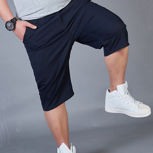 休闲短裤 弹力宽松肥仔工装 肥佬裤 男士 男中裤 大码 直筒五分裤 夏季 裤