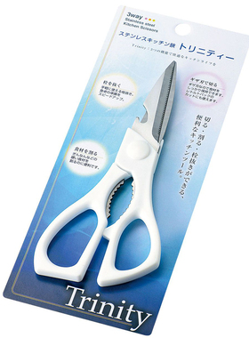 日本进口ECHO多功能厨房剪刀不锈钢厨房用剪菜刀鸡鸭鱼骨葱花剪子