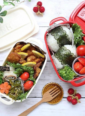 日本进口YAMADA食物收纳盒塑料冰箱保鲜盒便携辅食便当饭盒可爱