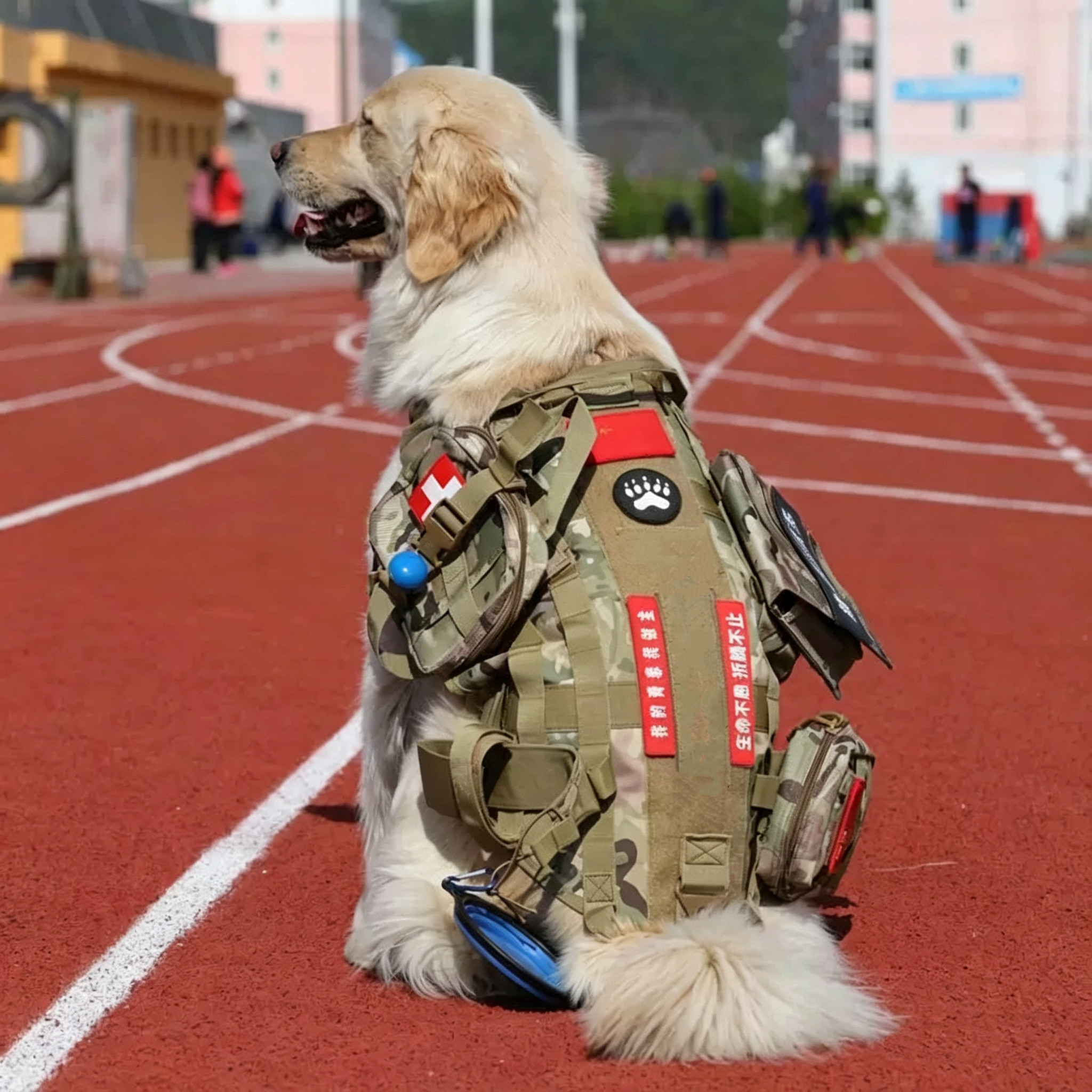 战术四季马甲金毛背带狗衣服背心