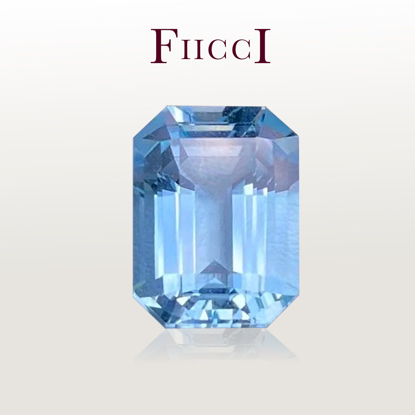 FIICCI菲伊奇5.72克拉天然超级圣玛利亚海蓝宝石裸石长方形吉尔德