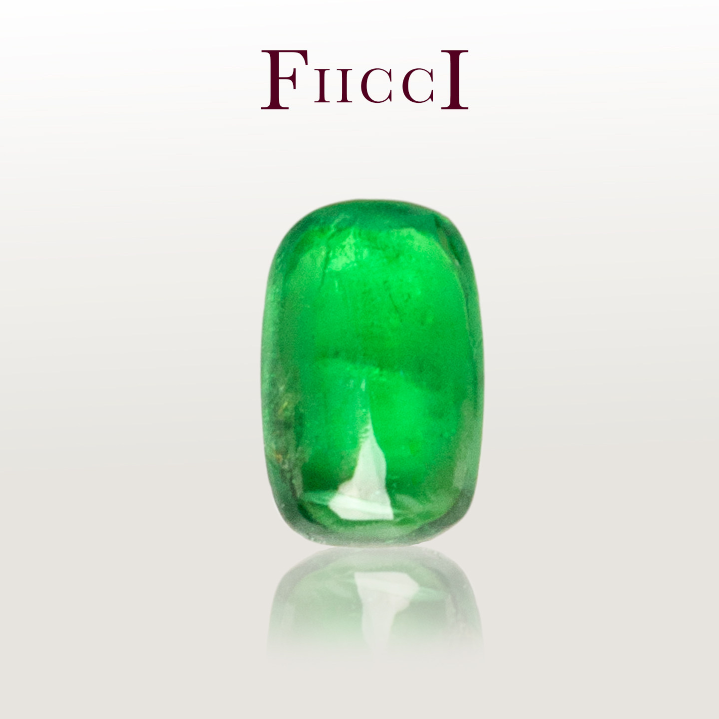 FIICCI菲伊奇 天然沙弗莱石裸石素面长方形翠绿色石榴石戒指项链