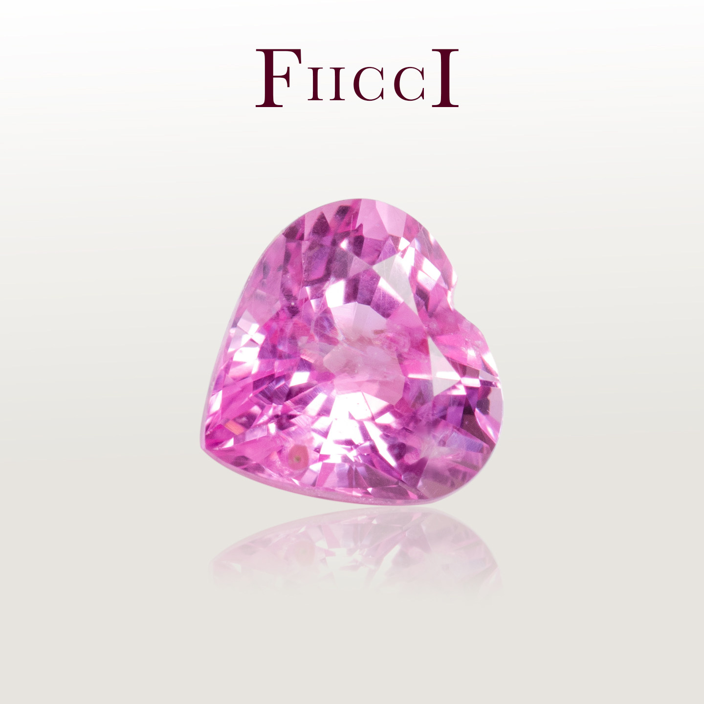 FIICCI菲伊奇 0.61克拉天然粉色蓝宝石爱心形裸石精工切割刻面