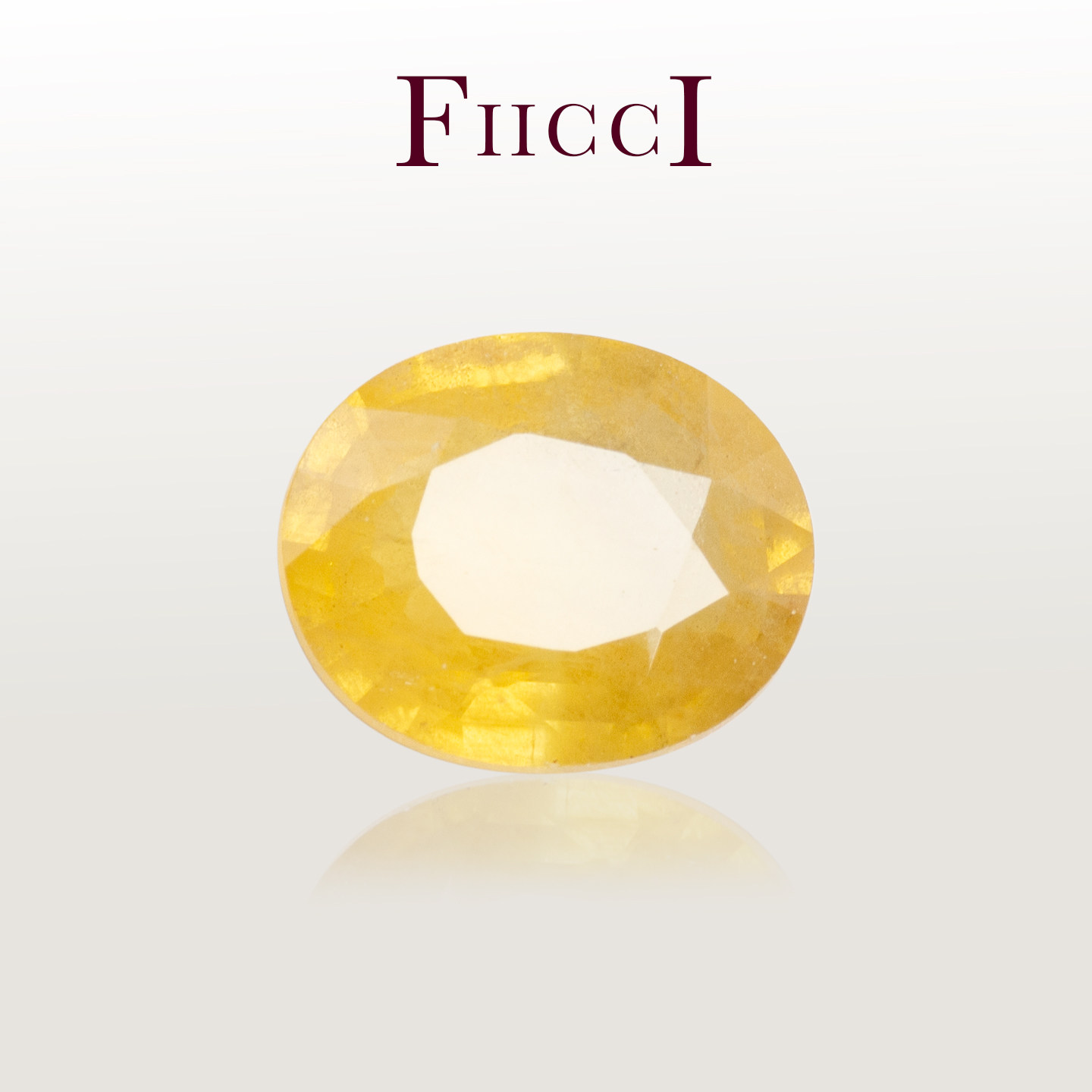 FIICCI菲伊奇 0.83克拉天然黄色蓝宝石裸石椭圆形刻面彩色宝石