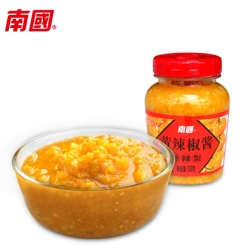 海南 南国黄辣椒酱135克特辣型 海南黄灯笼辣椒 酱料 调味料