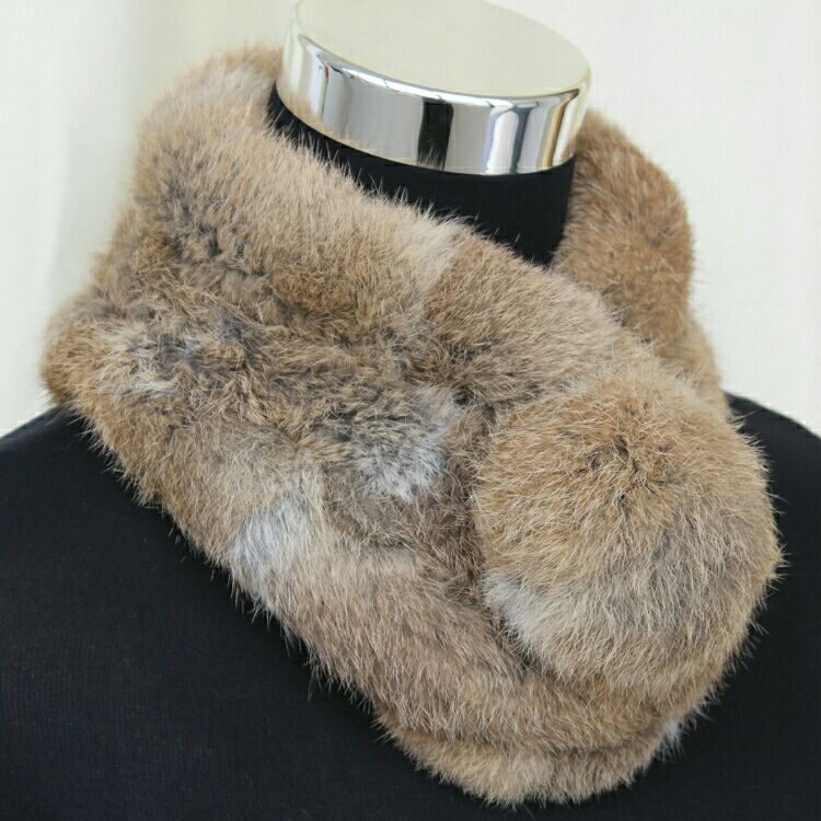 安哥拉真兔毛皮草女款保暖围巾