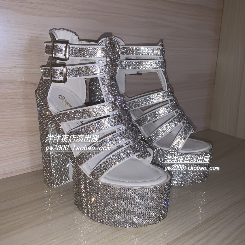 ds女dj演出钻鞋超稳超闪