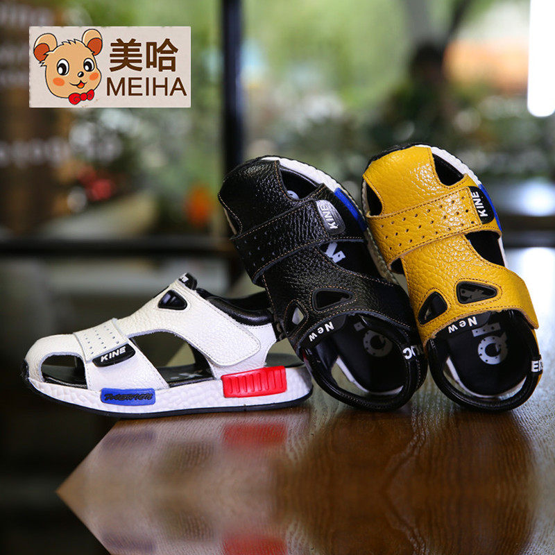 Sandales enfants en cuir Baotou totem pour été - semelle caoutchouc Wear - Ref 1053451 Image 4