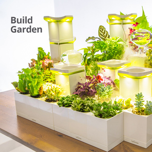 LeGrow积木花园扩充装 自动吸水桌面组合花盆小盆栽7天免浇水抗摔