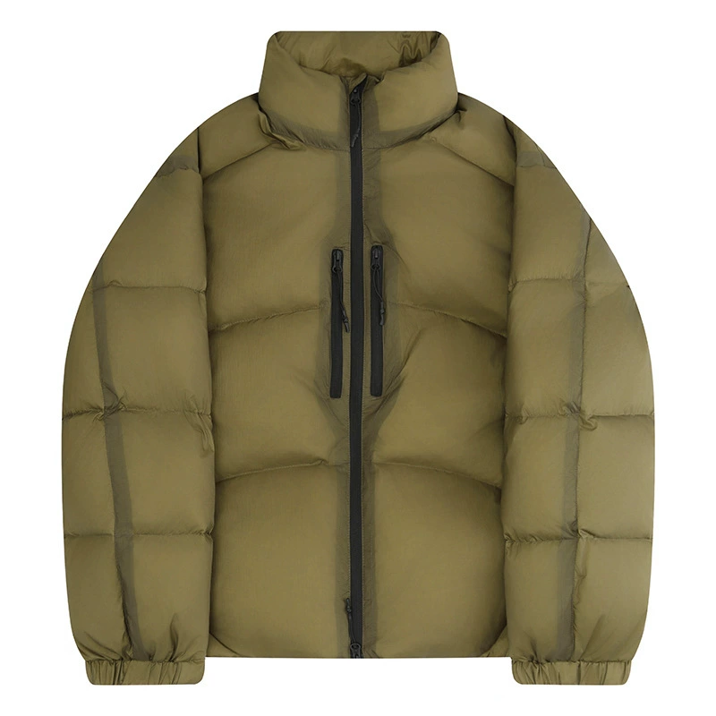 普洛克正品 高充绒量90白鸭绒超加厚短款男户外休闲冬面包羽绒服