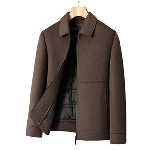 普洛克正品 羊毛90白鸭绒男夹克冬羽绒服内胆商务加厚外套