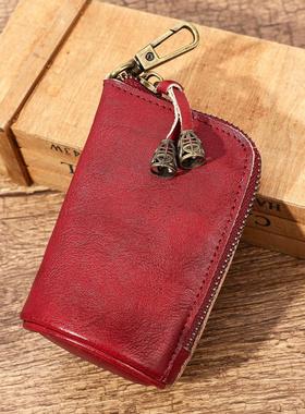 普洛克正品  houl bag新款复古斜挎包机车头层牛皮轻奢单肩手机包