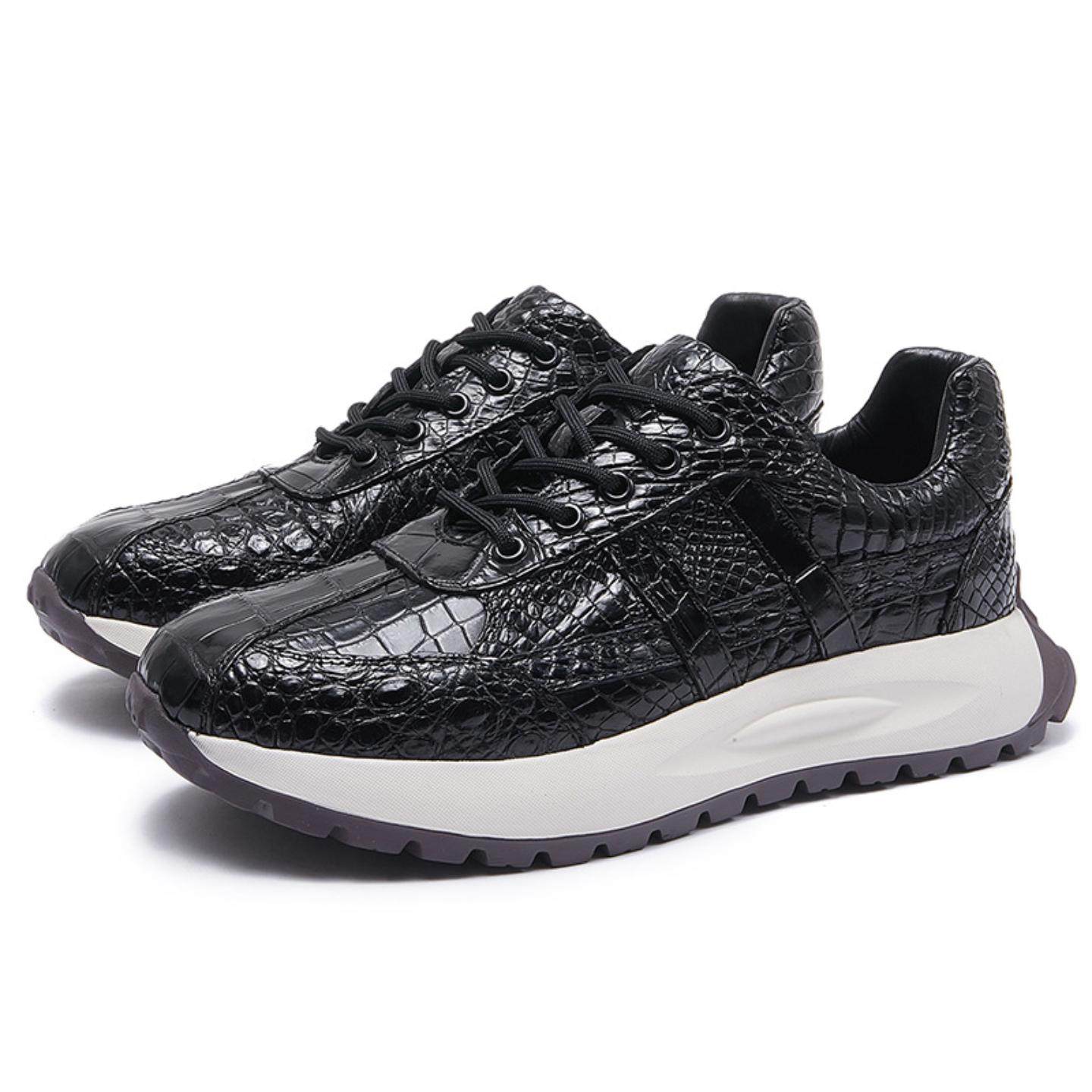 普洛克正品 皮运动鞋帅气时尚男鞋便宜休闲鞋全真皮鳄鱼舒适皮鞋