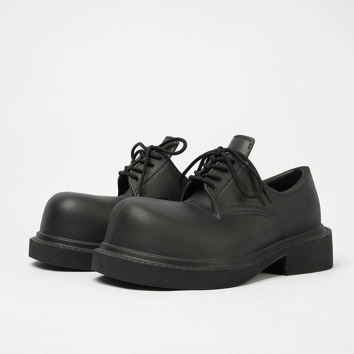 普洛克正品 鞋男女款小众拼接复古黑白厚底增高情侣低帮板鞋透气