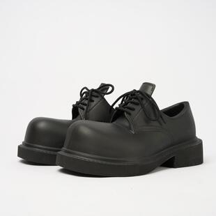 普洛克正品 鞋男女款小众拼接复古黑白厚底增高情侣低帮板鞋透气