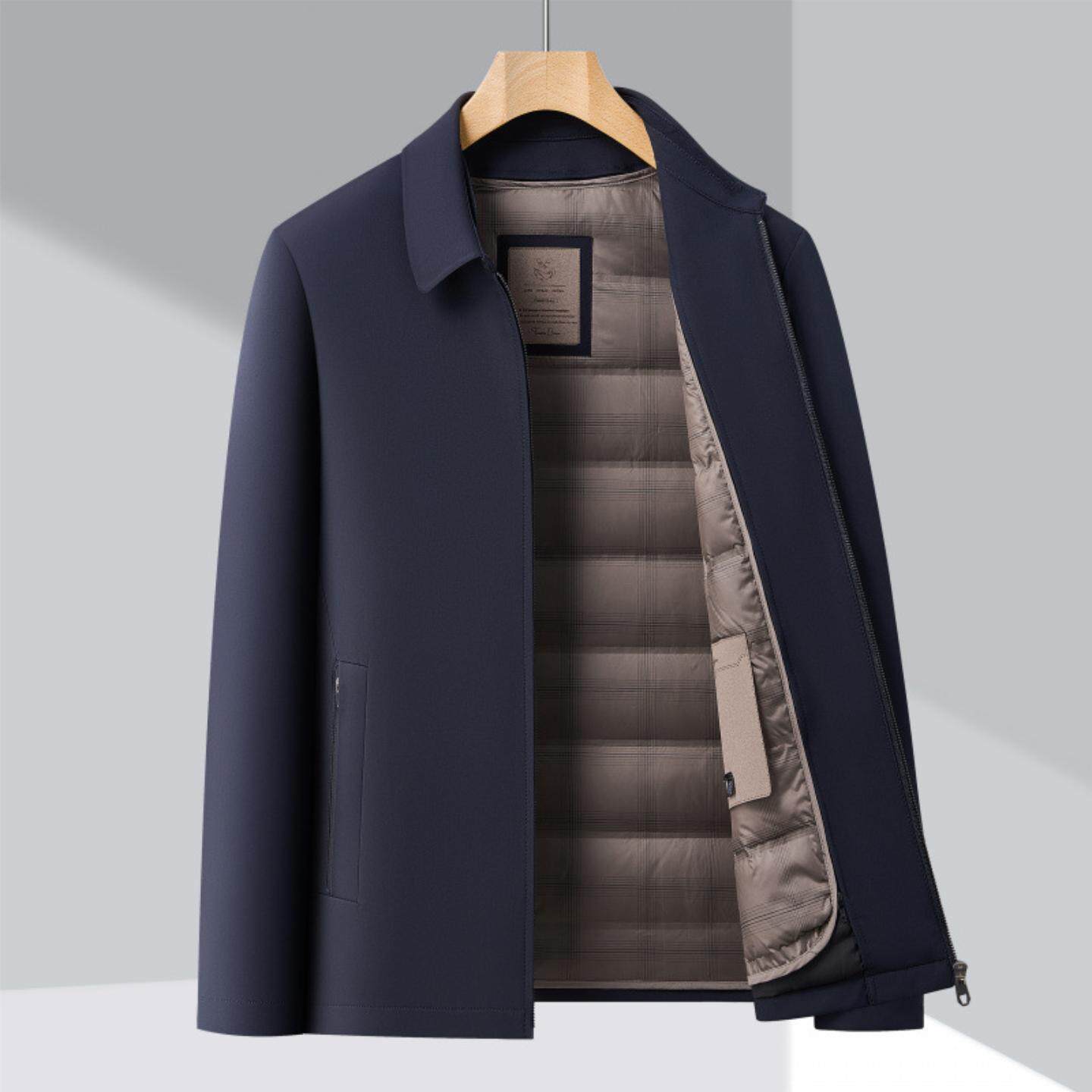 普洛克正品 商务休闲爸爸秋冬装羽绒外套加厚中年男棉衣棉服棉袄