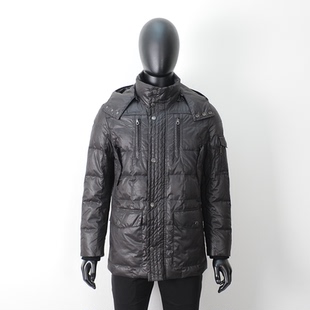 普洛克正品 YKK男羽绒服可脱帽加厚防风防水户外白鸭绒易打理外套