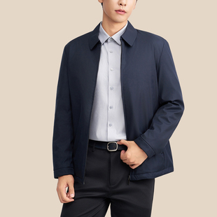 普洛克正品 90白鸭绒羽绒服外套行政夹克男冬翻领商务休闲外套 属