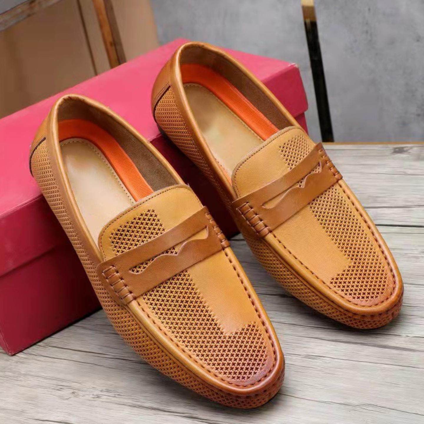 普洛克正品 一脚蹬头层牛皮男士皮鞋豆豆鞋休闲皮鞋男皮鞋欧美风,流行男鞋,马丁靴,淘宝优惠券,粉丝福利购,淘宝优惠卷