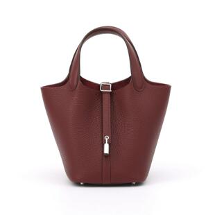 普洛克正品 菜篮子鳄鱼皮拼皮头层牛皮真皮女包休闲手提斜挎包包