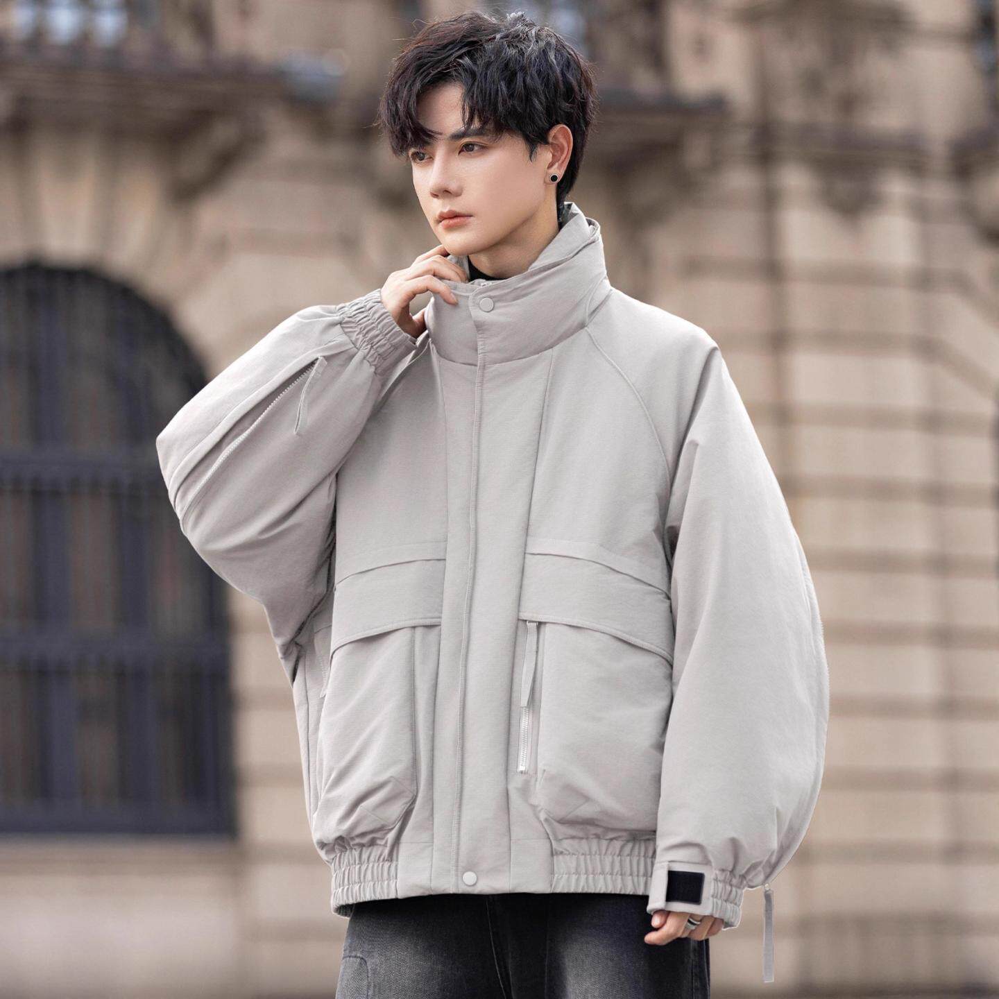 普洛克正品 冬季羽绒服男士加厚立领保暖90白鸭绒青少年短款外套