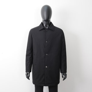 风衣大衣外套 山羊绒羊毛翻领男羽绒服中长款 普洛克正品 清仓现货