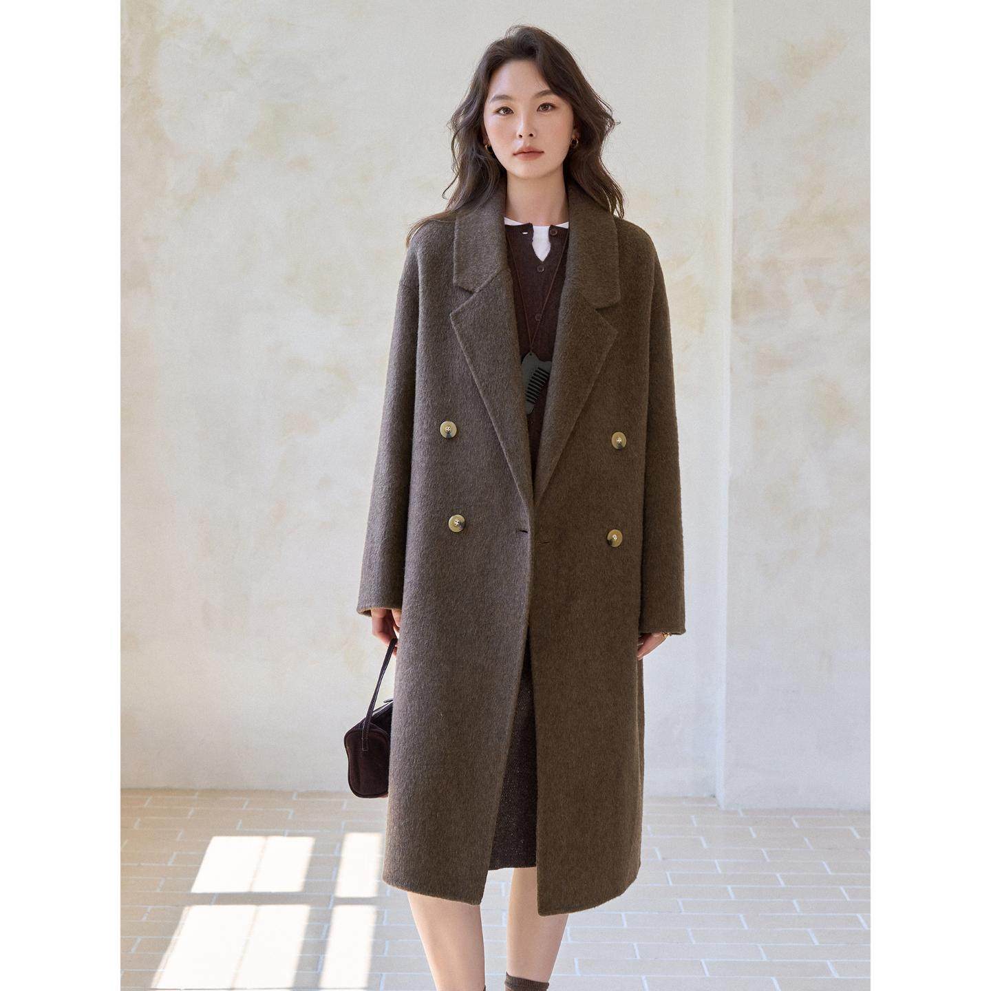 普洛克正品 立领全羊毛呢子大衣女秋冬小个子系带显瘦双面呢外套,女装/女士精品,毛呢外套,淘宝优惠券,粉丝福利购,淘宝优惠卷