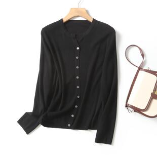 普洛克正品女装上新可机洗羊毛衫女低饱和松弛感细腻打底毛衣女