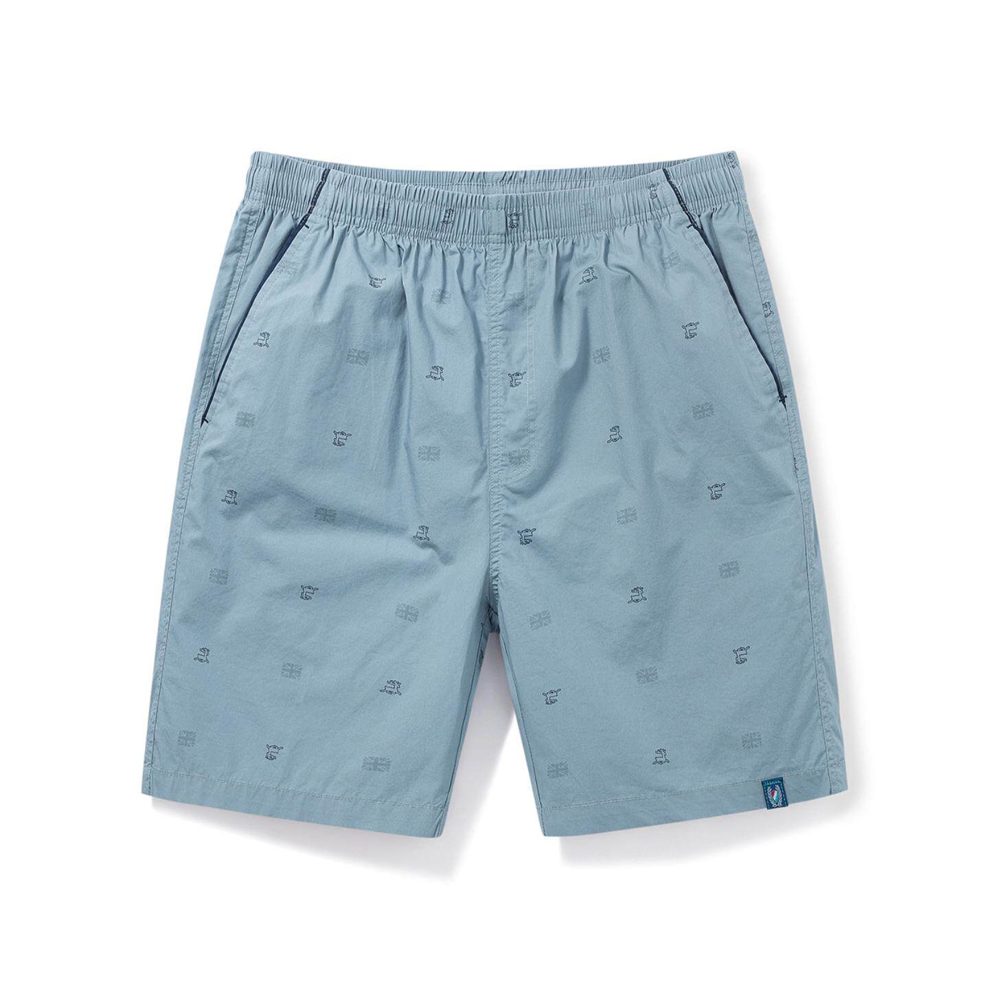 普洛克正品男裤 夏棉五分短裤外穿印花沙滩裤中裤休闲运动大裤衩