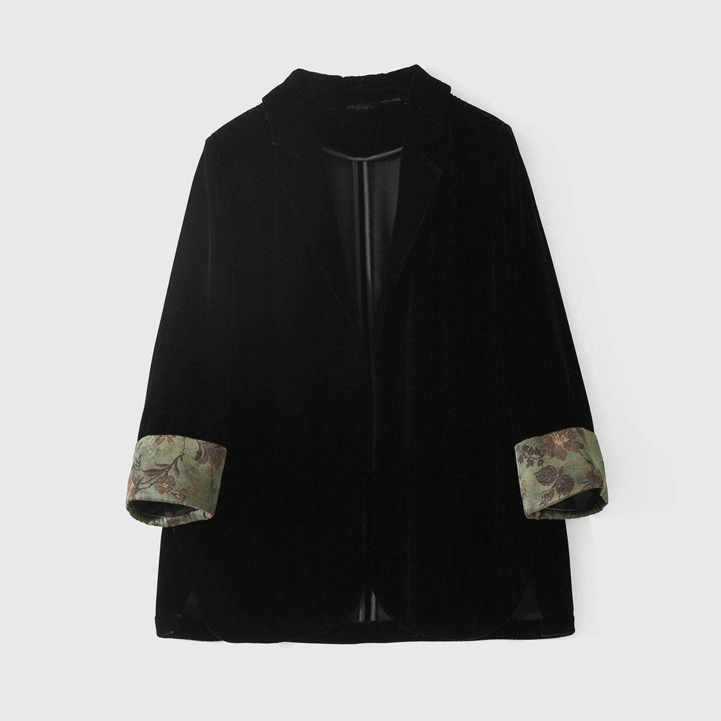 普洛克正品 春夏秋绉西装套装100真丝气质外套长裤新款女休闲西服