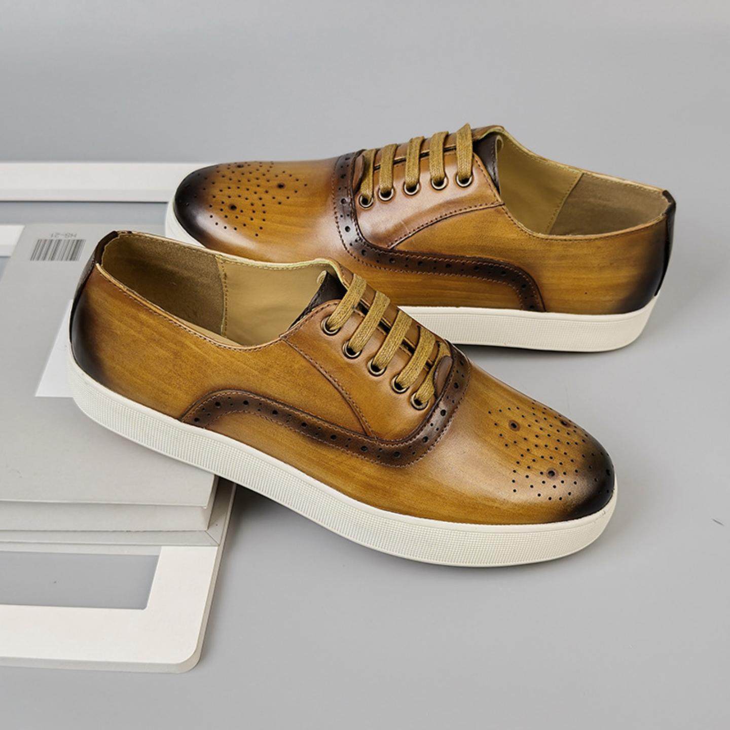 普洛克正品 春秋四季爆款皮鞋真皮男皮鞋头层牛皮鞋男士真皮休闲