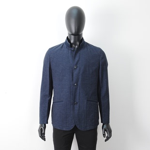 普洛克正品清仓现货 纳巴罗男立领夹克春夏亚麻西便服中式薄外套