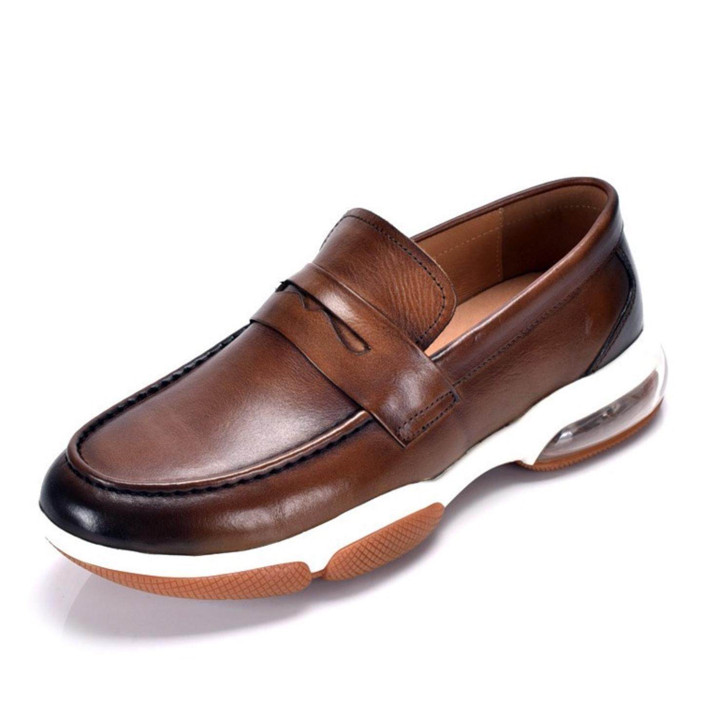 普洛克正品 男士春夏秋真皮透气英伦百搭气垫套脚休闲皮鞋乐福鞋,流行男鞋,马丁靴,淘宝优惠券,粉丝福利购,淘宝优惠卷