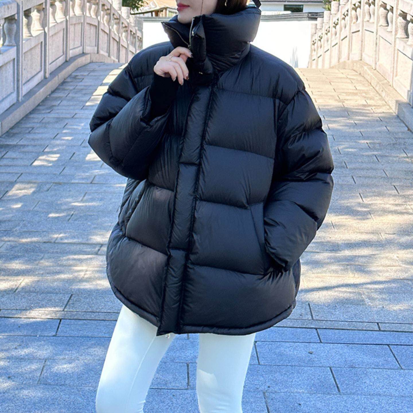 普洛克正品 95白鹅绒羽绒服女款高端女装短款加厚冬装冬季鹅绒服