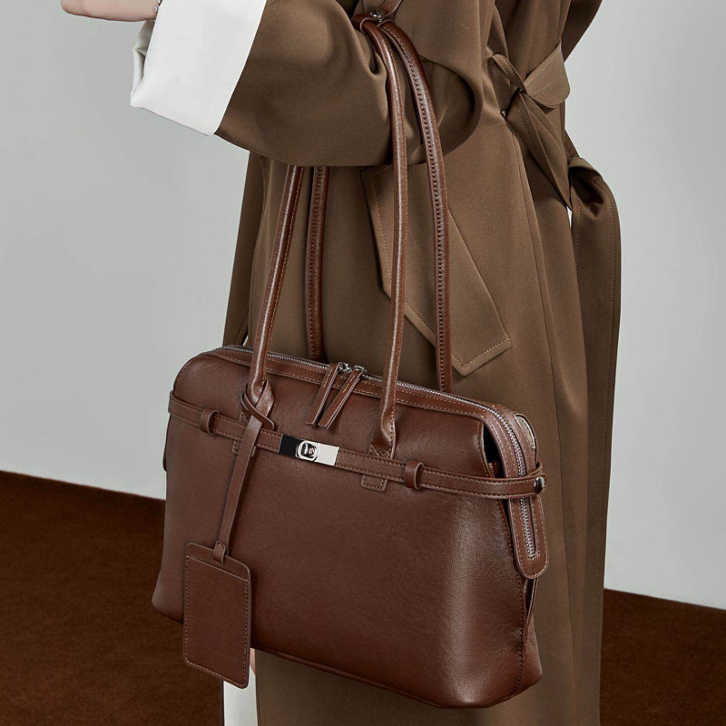 普洛克正品 新款小众设计感托特包百搭通勤时尚大容量手提单肩包