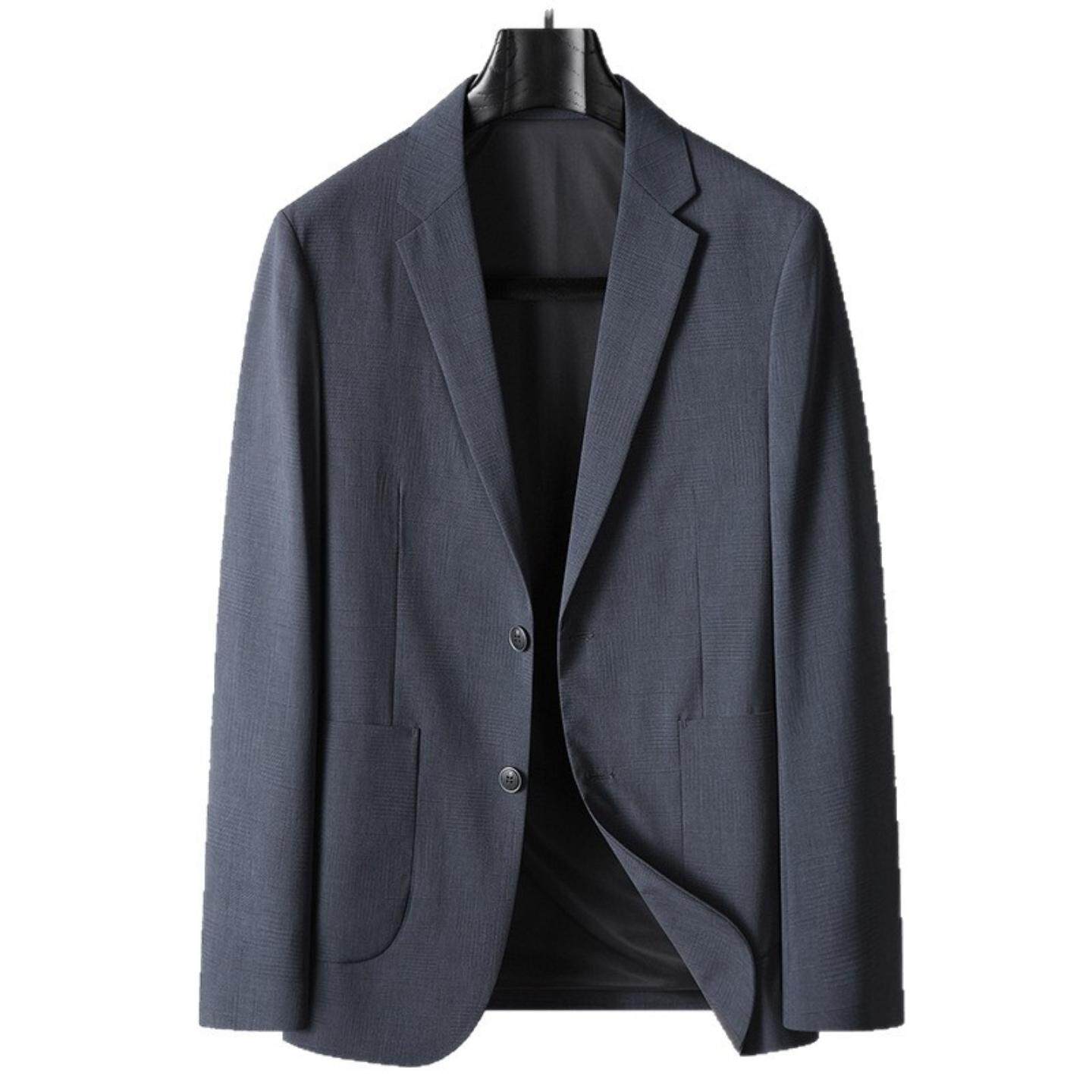 普洛克正品男装 两粒扣休闲西装春秋商务单西高级感免烫西服外套