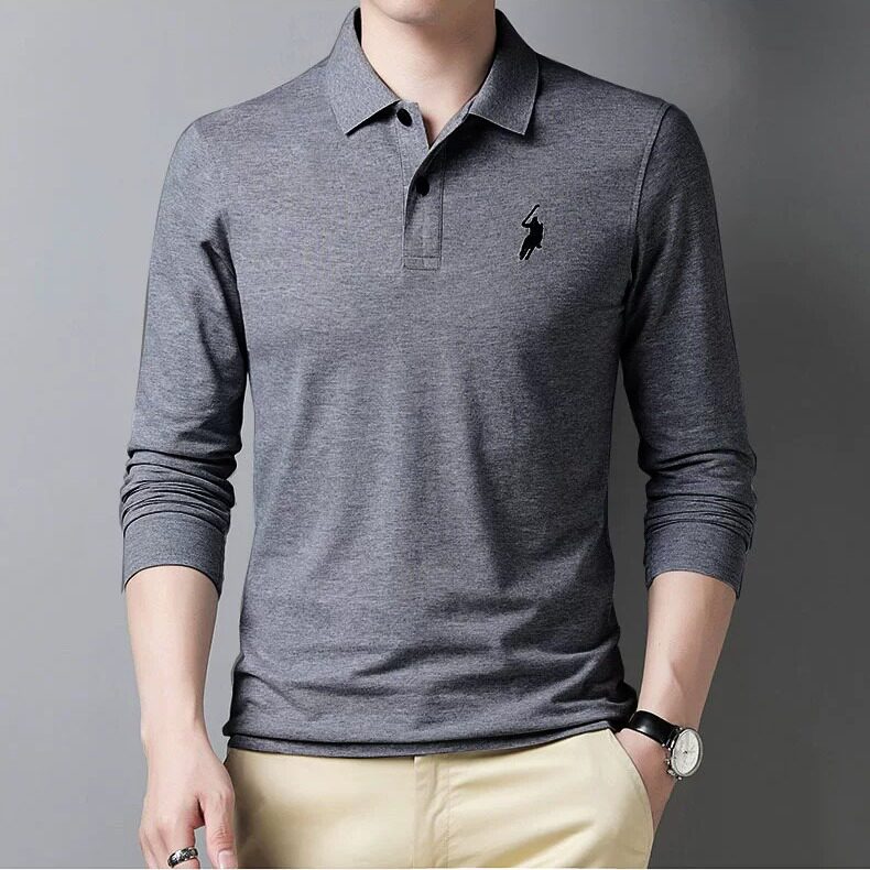 普洛克正品清仓现货 棉天丝男长袖T恤立领拉链针织衫贴穿透气体恤