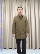 冬 甩 中长款 卡其鸭绒 普洛克正品 翻领商务休闲羽绒服 羽绒风衣男